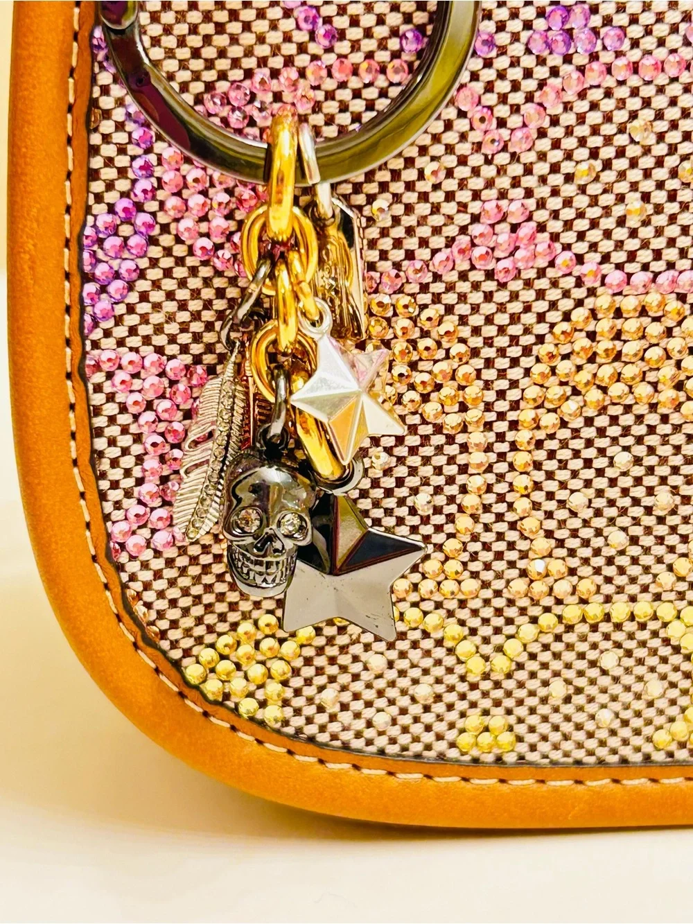 EXTREMELY RARE Coach Charm Skull, Feather, Star, And Tag Keychain/ Bag Charm
